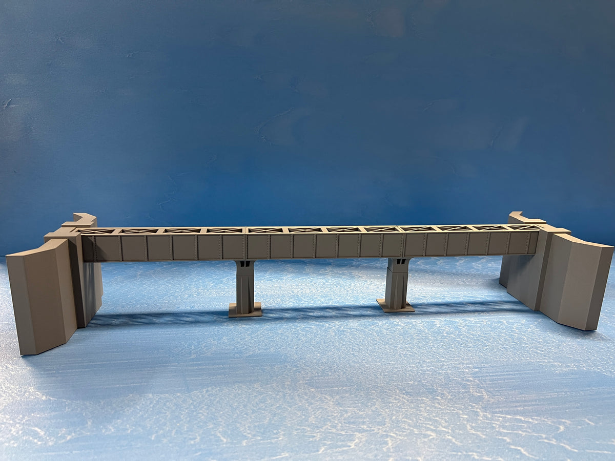 Railway girder bridge kit for a model railway layout