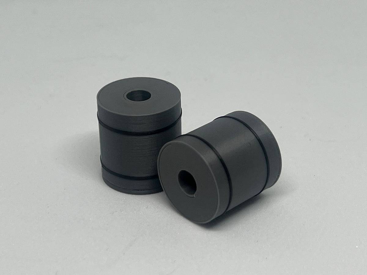 Spool carriers and spool carrier frames, model railway wagon load