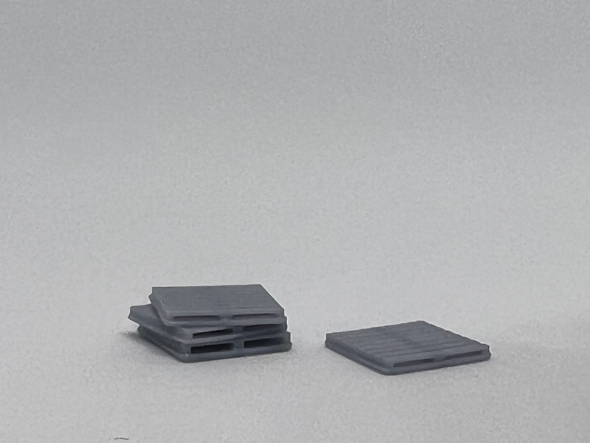 Australian standard wood pallets, pack of 20, unpainted model railway scenery